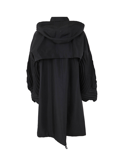 Shop Issey Miyake Pinnate Coat In Black