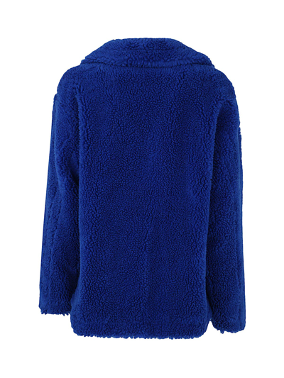 Shop Stand Studio Marina Jacket Faux Fur Teddy 2020 70cm In Electric Blue