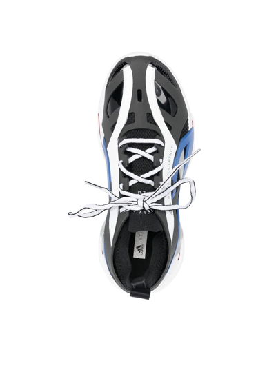 Shop Adidas By Stella Mccartney Asmc Solarglide Sneakers In Cblack Poblue Ftwwht