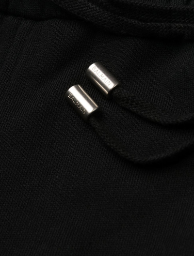 Shop Balmain Ribbed Printed Sweatpants In Eab Noir Blanc