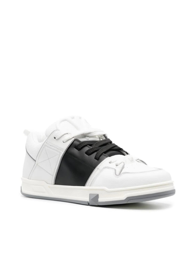 Shop Valentino Sneaker Open Skate In Tv White Black P.grey