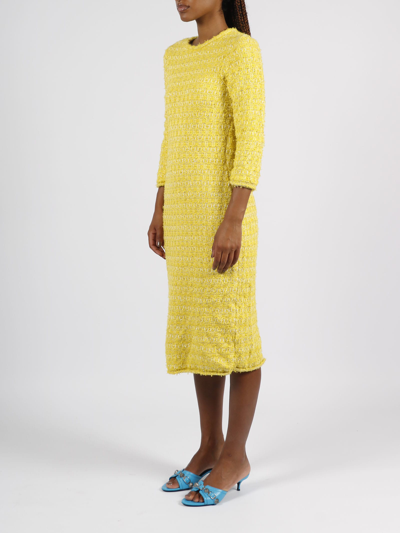 Shop Balenciaga Back To Front Dress In Yellow & Orange