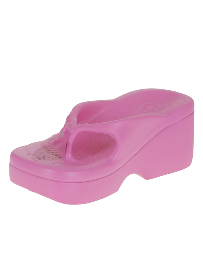 Shop Forbitches Flip Flops In Fluo Pink