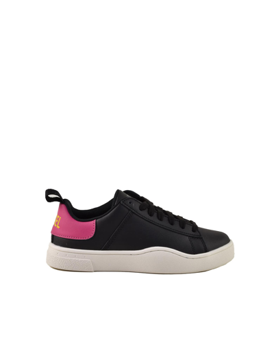 Shop Diesel Womens Black / Pink Sneakers