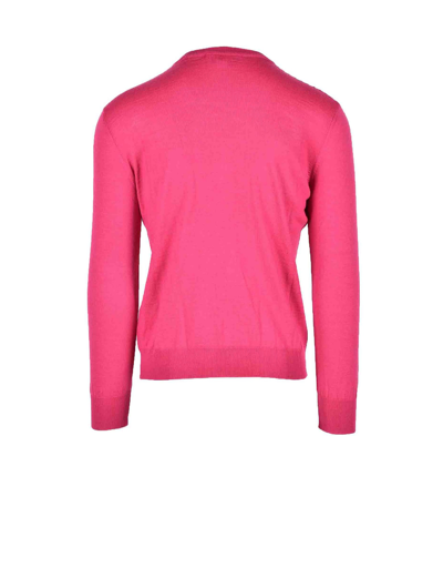 Shop Msgm Mens Fuchsia Sweater