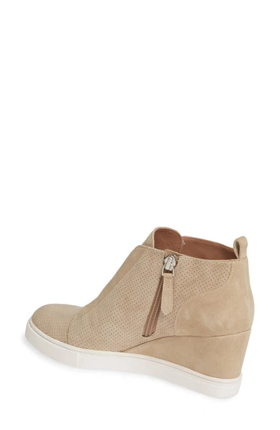 Shop Linea Paolo Felicia Wedge Sneaker In Sand Suede