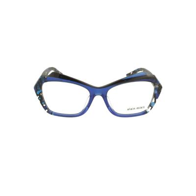 Shop Alain Mikli Women's  Blue Metal Glasses