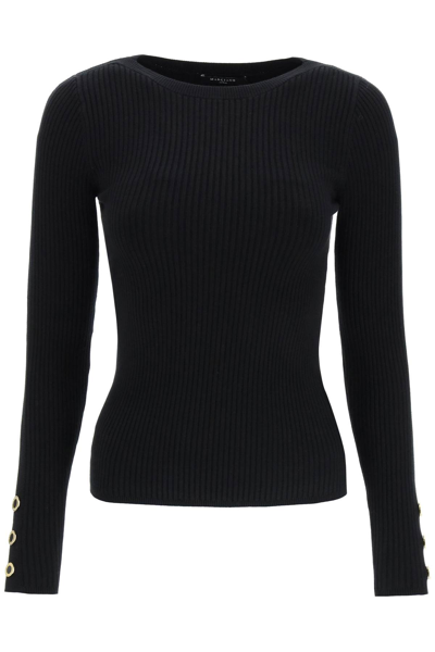 Shop Marciano By Guess 'flora' Bateau Neckline Sweater In Black