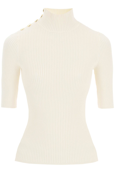 Shop Marciano By Guess 'flora' Turtleneck Viscose Blend Sweater In White