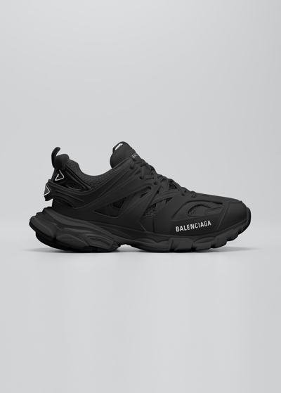 Shop Balenciaga Men's Track Sneakers In Black