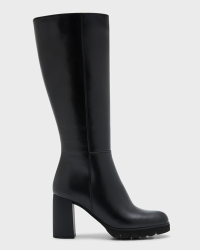 Shop La Canadienne Miles Waterproof Leather Tall Boots In Black