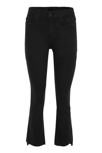 Shop Mother The Insider Crop Stretch Jeans In Black