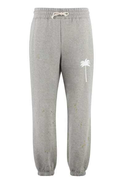 Shop Palm Angels Printed Sweatpants In Grey