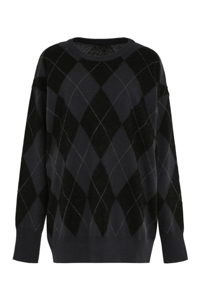 Shop Aspesi Argyle Sweater In Grey