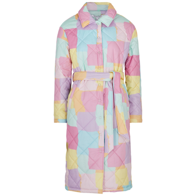 Shop Olivia Rubin Lou Printed Quilted Cotton Jacket In Multicoloured
