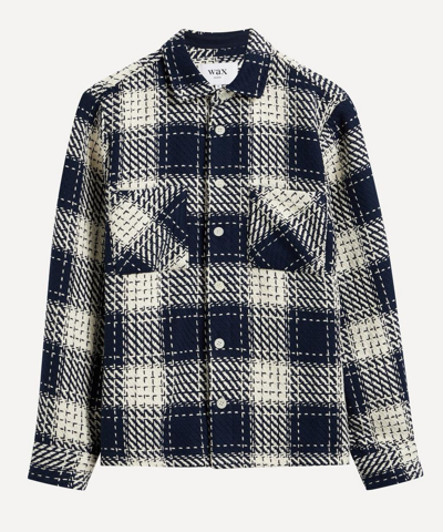 Shop Wax London Whiting Overshirt In Navy