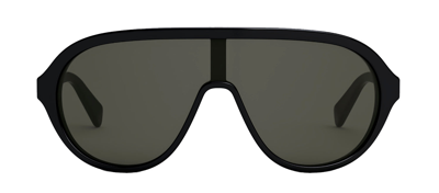 Shop Celine Cl 40234 I 01a Shield Sunglasses In Grey