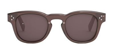 Shop Celine Cl 40233 I 48e Round Sunglasses In Brown