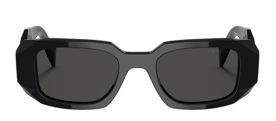 Shop Prada Pr 17ws 1425s0 Rectangle Sunglasses In Grey