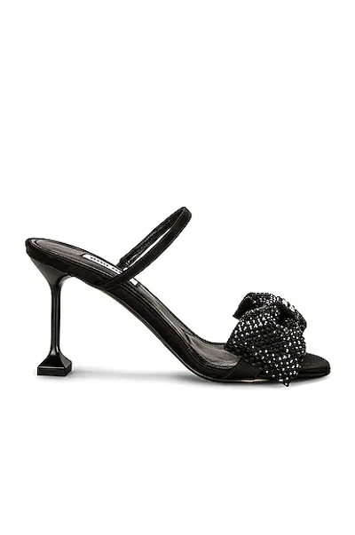 Shop Miu Miu Bow Mule In Nero