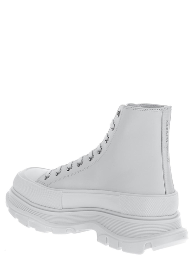 Shop Alexander Mcqueen Boxer Ankle Boots In White