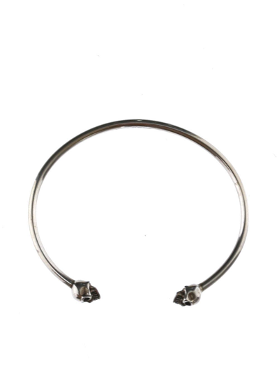 Shop Alexander Mcqueen Twin Skull Bracelet