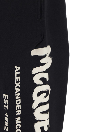 Shop Alexander Mcqueen Logo Sweatpants In Black