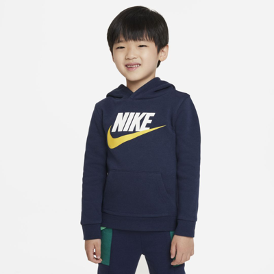 Shop Nike Sportswear Club Fleece Toddler Pullover Hoodie In Midnight Navy