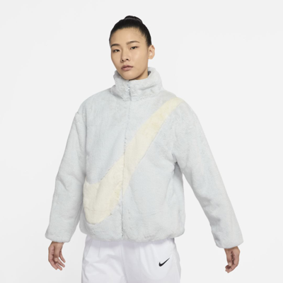 Shop Nike Women's  Sportswear Jacket In Grey