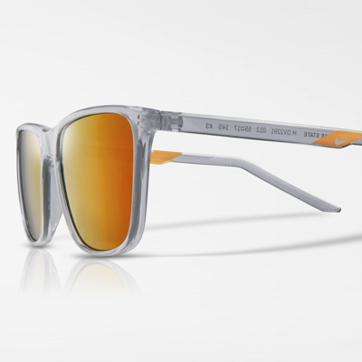 Shop Nike Men's State Mirrored Sunglasses In Grey
