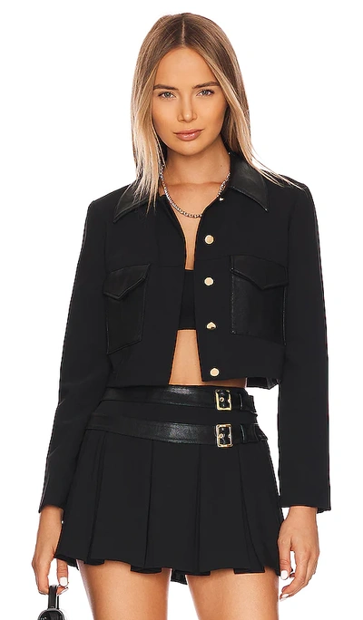 Shop Amanda Uprichard Sanders Jacket In Black