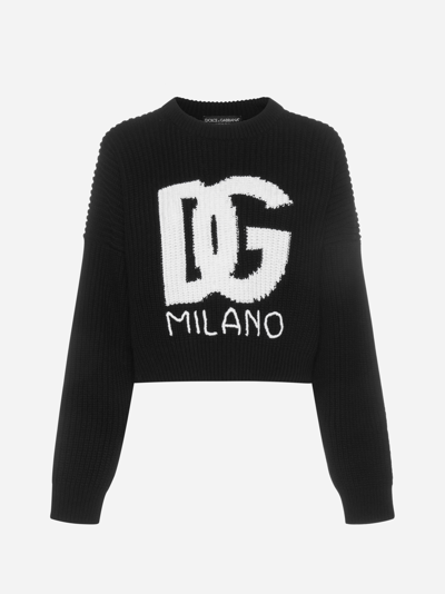 Shop Dolce & Gabbana Dg Logo Wool Sweater