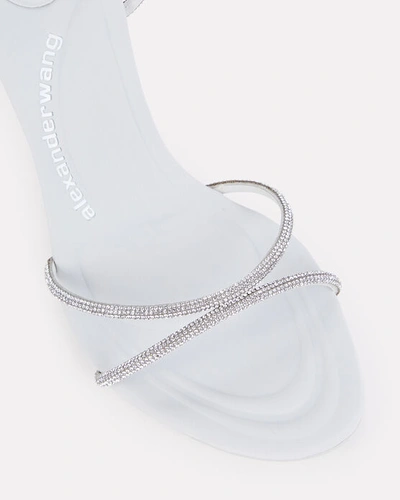 Shop Alexander Wang Dahlia Crystal-embellished Sandals In White