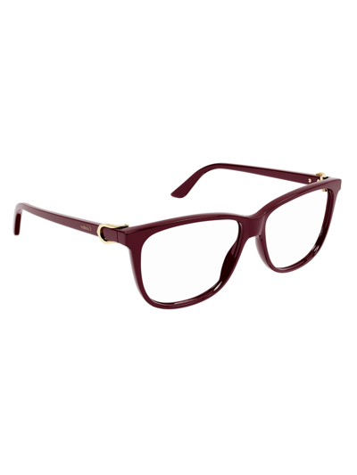 Shop Cartier Women's Burgundy Metal Glasses