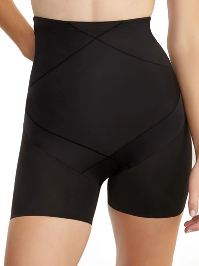 Shop Miraclesuit Tummy Tuck Extra Firm Control High-waist Bike Shorts In Black