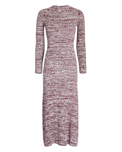 Shop Anna Quan Charissa Ribbed Cotton Midi Dress In Purple-lt
