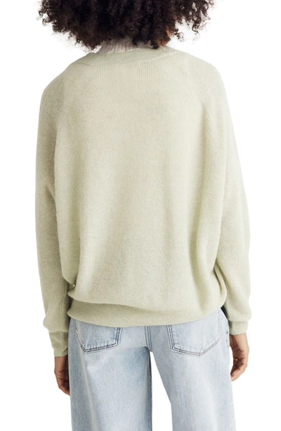 Shop Madewell Elliston Crop Pullover Sweater In Faded Seagrass