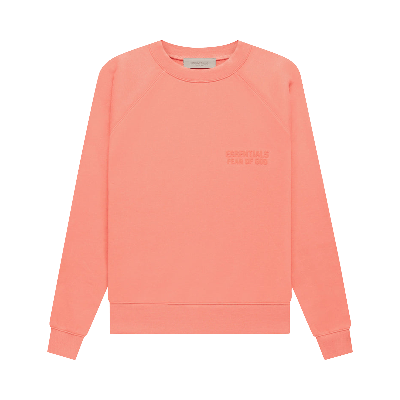Pre-owned Essentials Fear Of God  Crewneck 'coral' In Orange