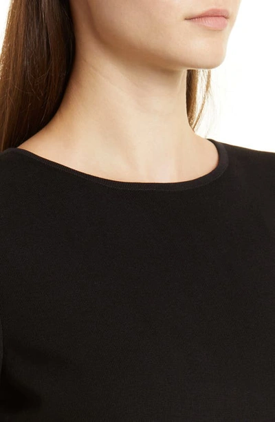 Misook Plus Size 3/4-sleeve Layering Shell In Black