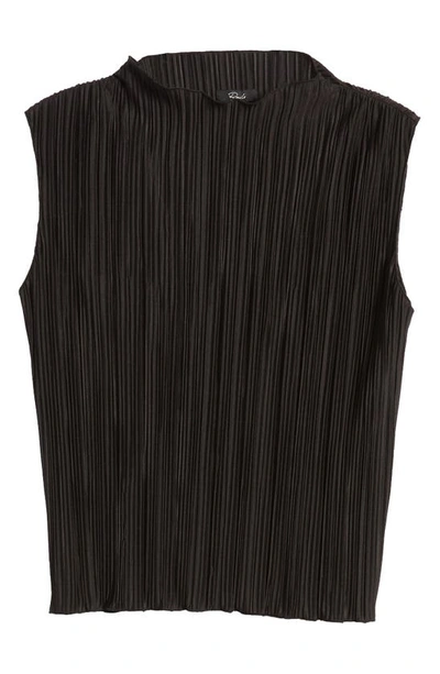 Rails Trea Sleeveless Plissé Top In Black