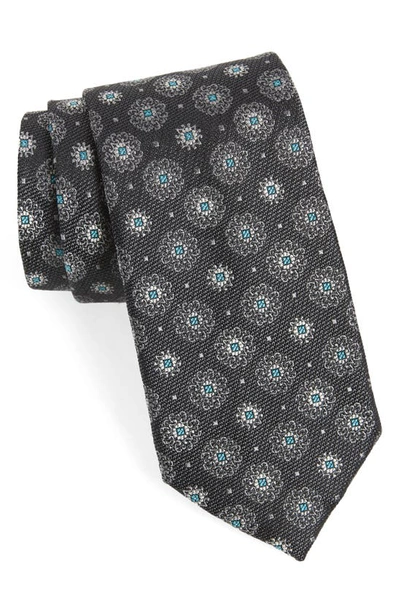 Shop Nordstrom Kove Medallion Silk Tie In Black
