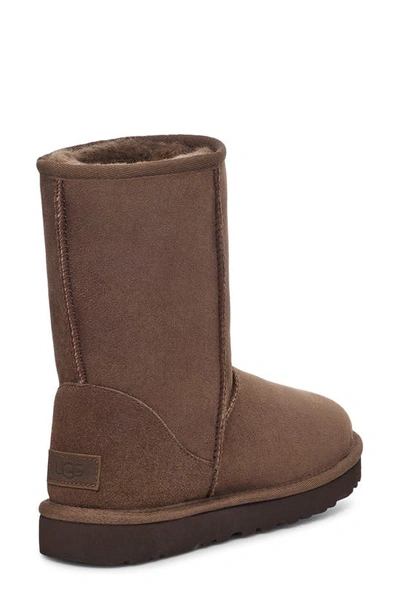 Ugg Classic Short Ii High Heels Ankle Boots In Brown Suede In Burnt Cedar