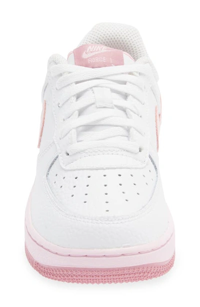 Shop Nike Kids' Air Force 1 Sneaker In White/ Pink/ Elemental Pink