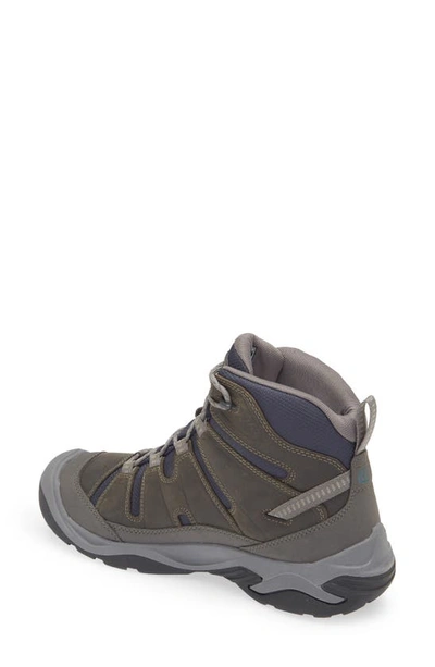 Shop Keen Circadia Waterproof Mid Hiking Shoe In Steel Grey/ Legion Blue