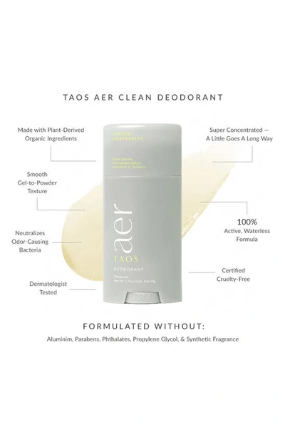 Taos Aer Next-level Deodorant In Ginger Grapefruit