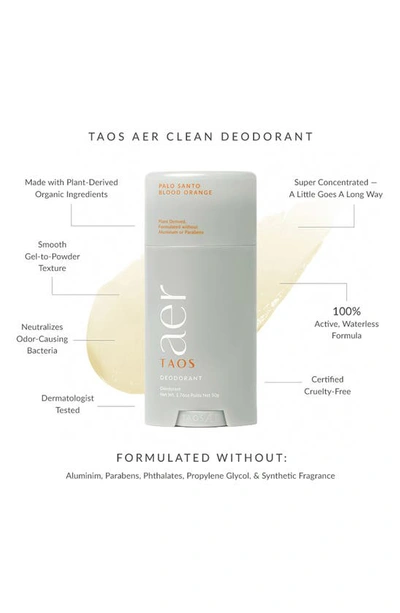Taos Aer Next-level Deodorant, 1.7 oz In Palo Santo Blood Orange