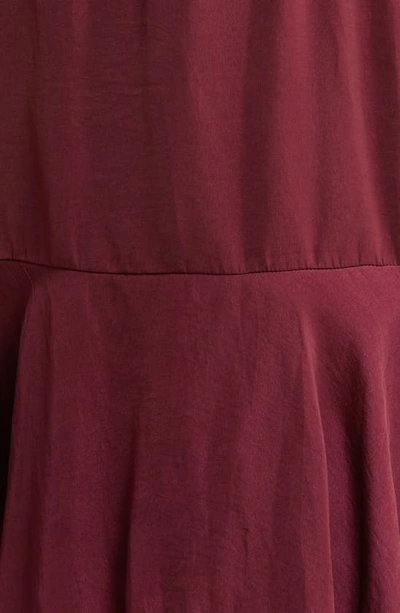 Shop Sam Edelman Smocked Long Sleeve A-line Dress In Burgundy