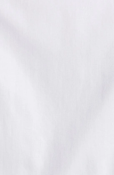 Zegna Micro Striped Trecapi Tailored Fit Long Sleeve Shirt In White