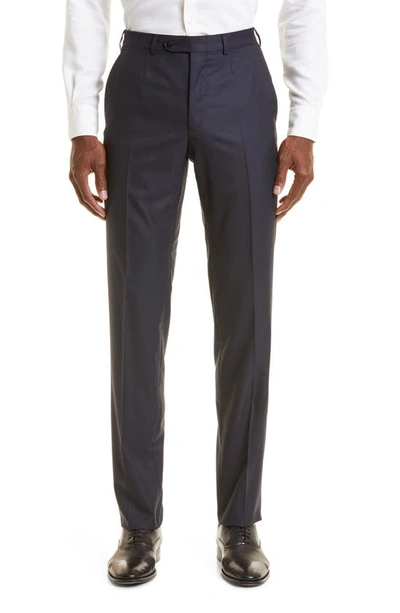 Zegna 15milmil15 Micro Pattern Wool Suit In Blue