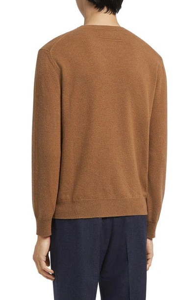 Zegna Oasi Cashmere Sweater In Brown